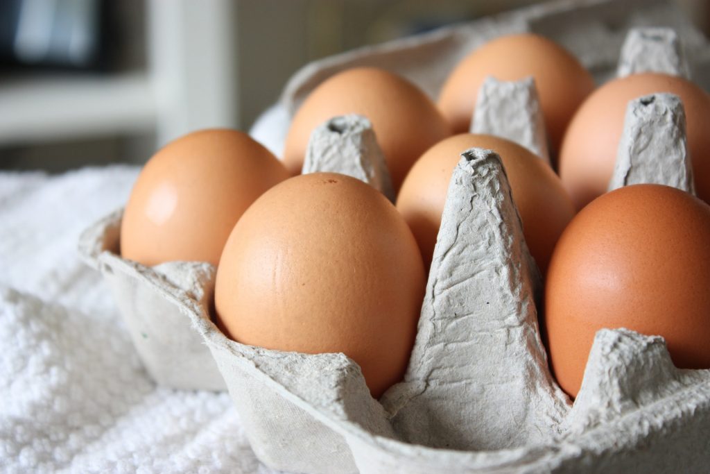 Eggs in carton